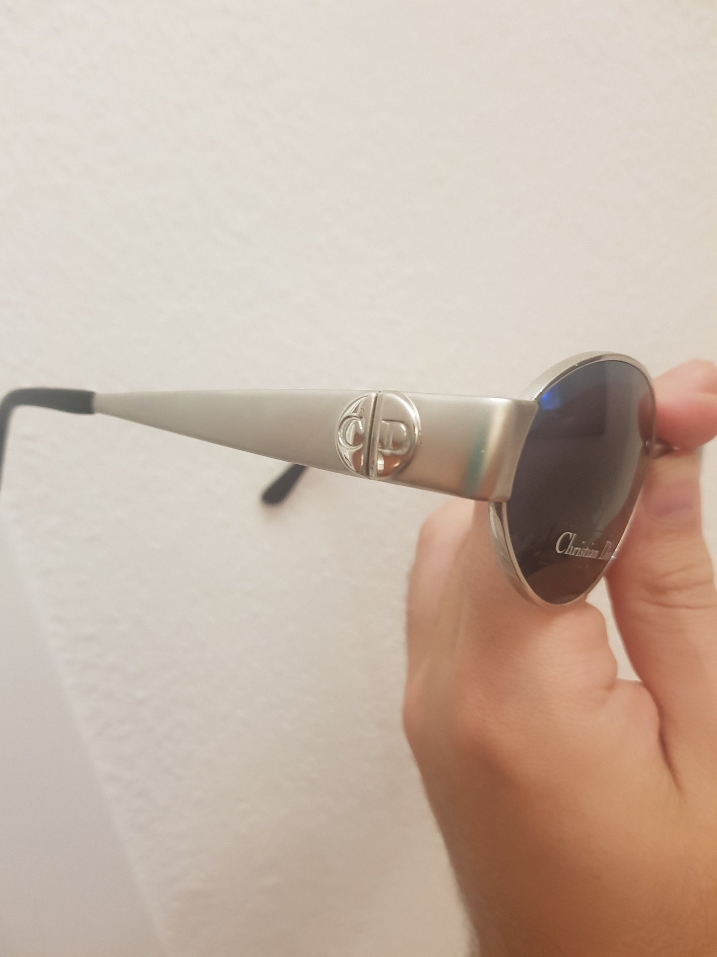 Christian Dior 2034 occhiali da sole vintage NOS anni '90 lenti rotonde con lunetta brille