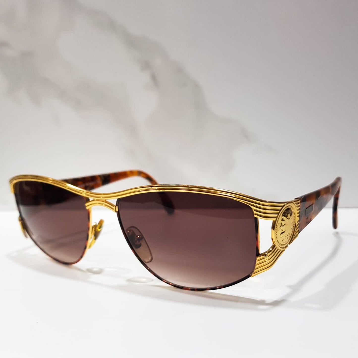 Fendi FS232 occhiali da sole vintage giano anni '90 Y2k lunetta brille occhiali suola gafas