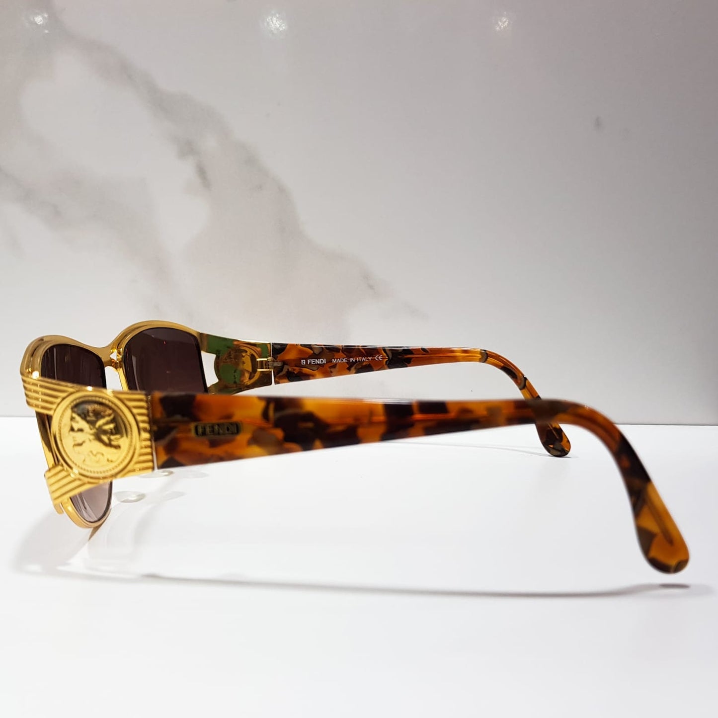 Fendi FS232 occhiali da sole vintage giano anni '90 Y2k lunetta brille occhiali suola gafas