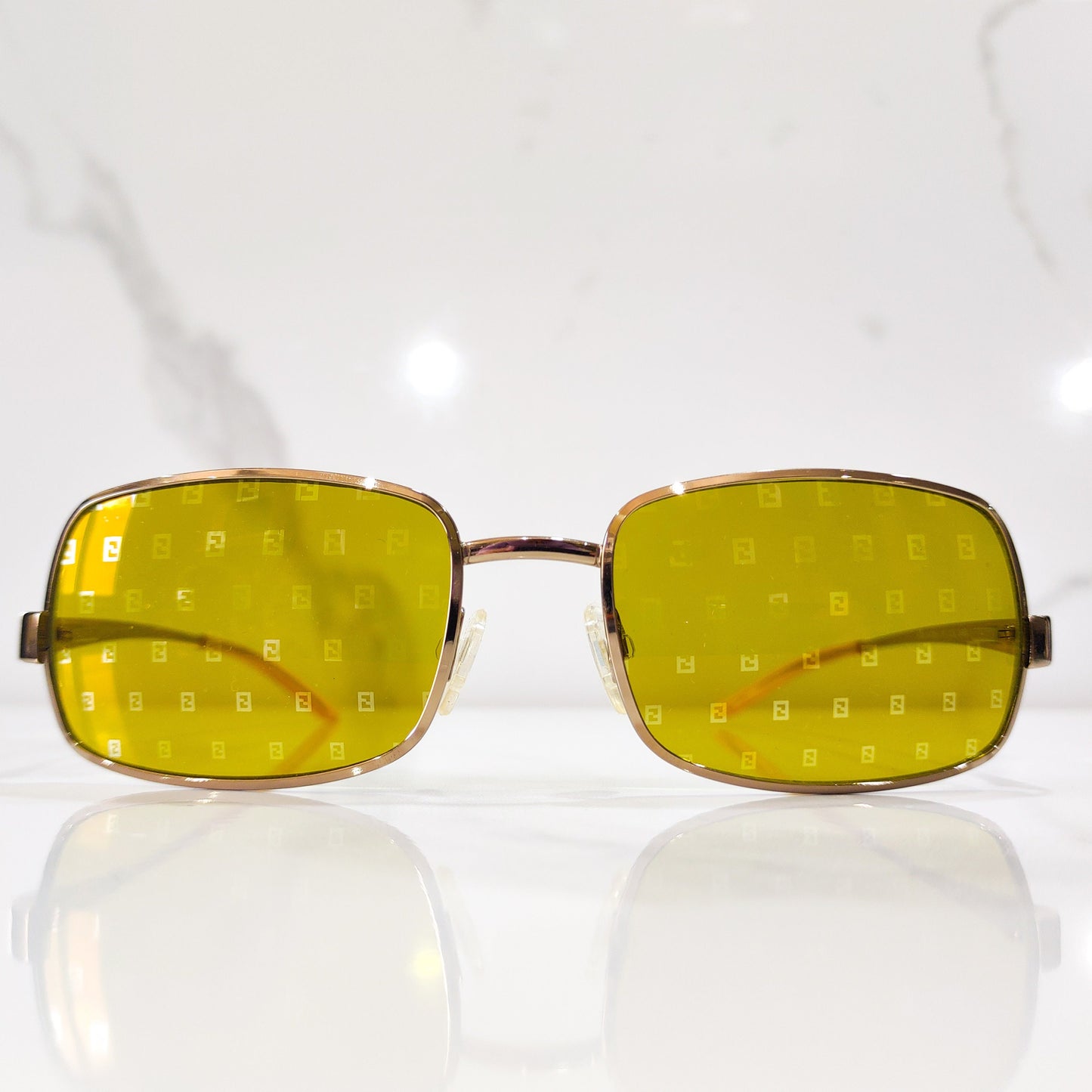 Fendi modello SL7331 occhiali da sole lunetta brille y2k tonalità monogramma pattern