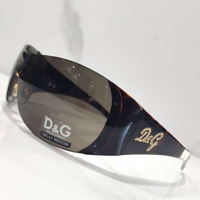 Dolce e Gabbana 8037B Y2K occhiali da sole vintage occhiali gafas wrap shield