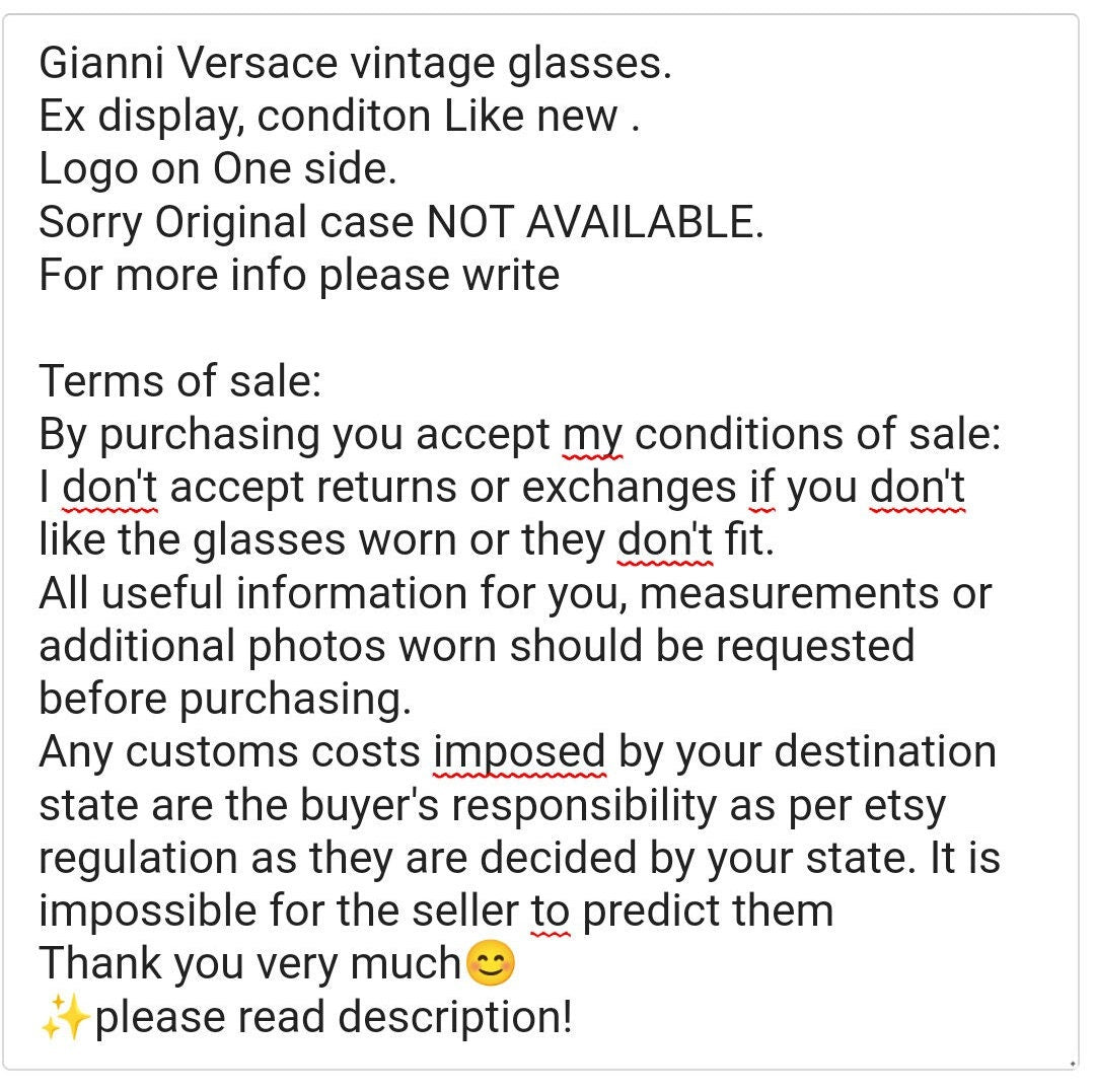 Gianni Versace mod S 15 occhiali da sole lunetta brille medusa vintage