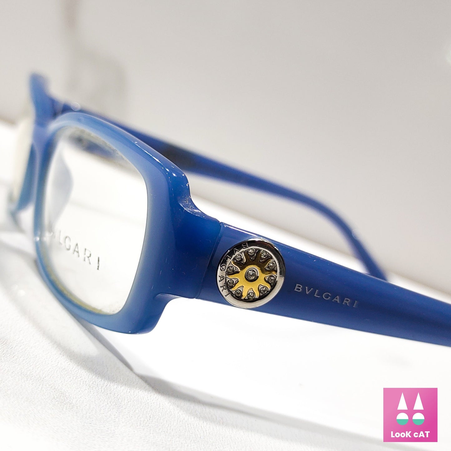 Bvlgari 455 eyeframe occhiali da vista strass lunetta brille y2k sfumature senza montatura