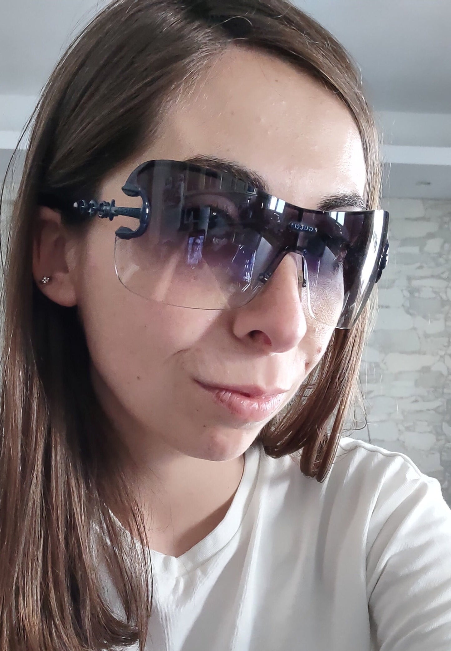 Gucci 2771 occhiali da sole vintage avvolgenti con scudo NOS occhiali avvolgenti lunetta brille anni '90