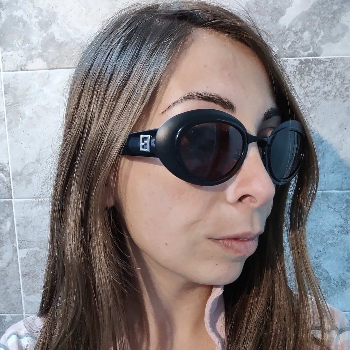 Occhiali da sole Fendi SL7113 lunetta brille cat Eye tonalità y2k anni '90