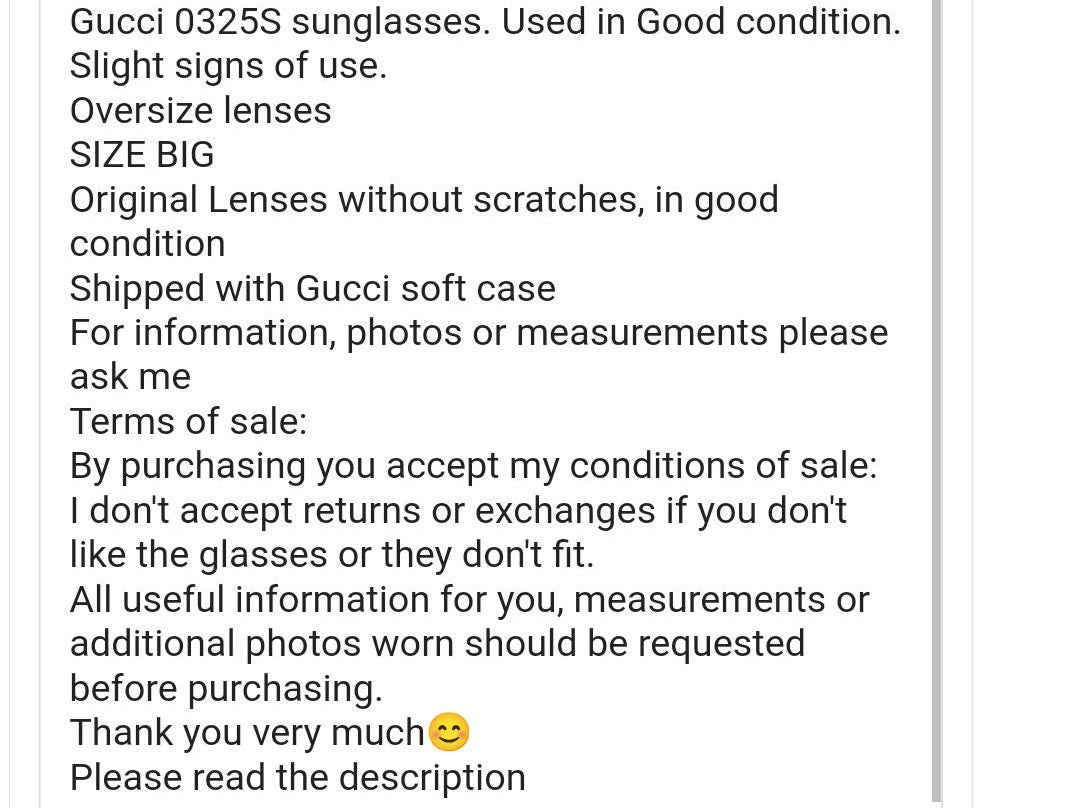 Occhiali da sole Gucci GG 0325S occhiali lunetta brille y2k