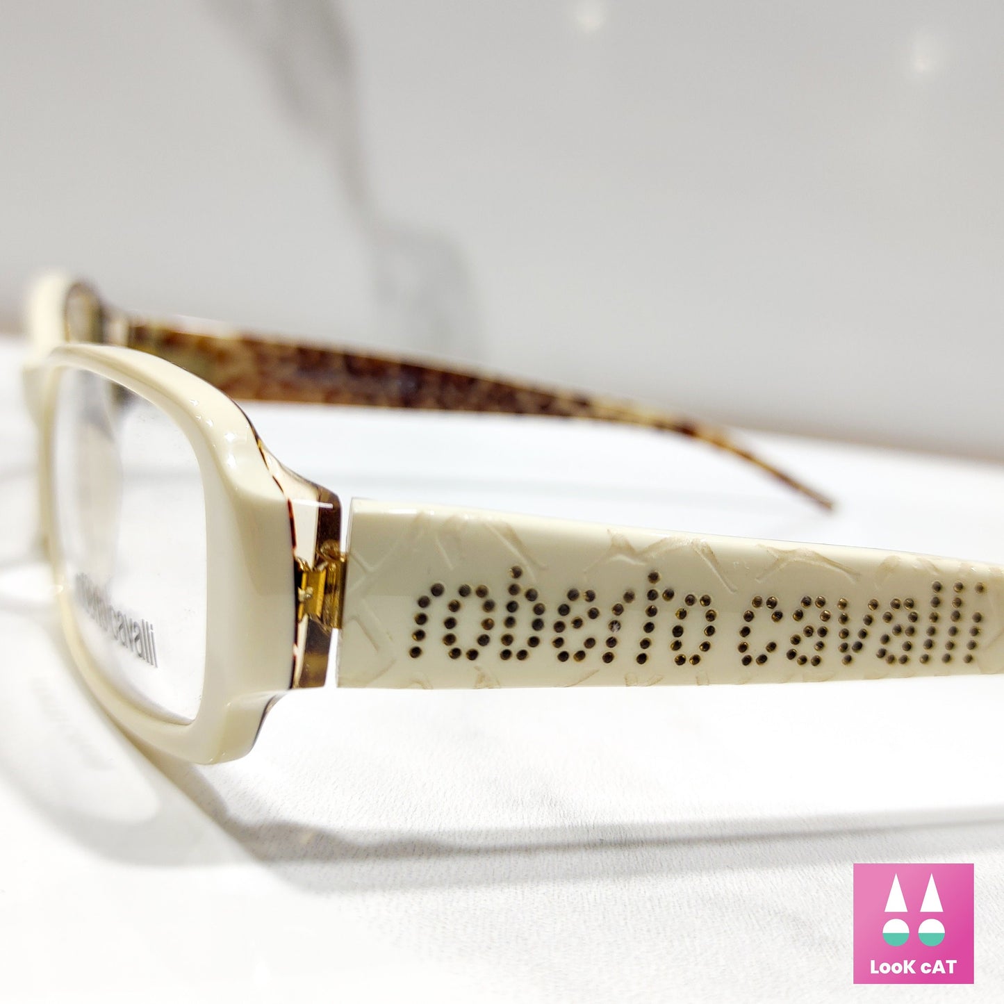 Roberto Cavalli mod Pizia 204 y2k occhiali da vista stile Bayonetta montatura lunetta brille y2k anni '90 tonalità monogramma autentico designer