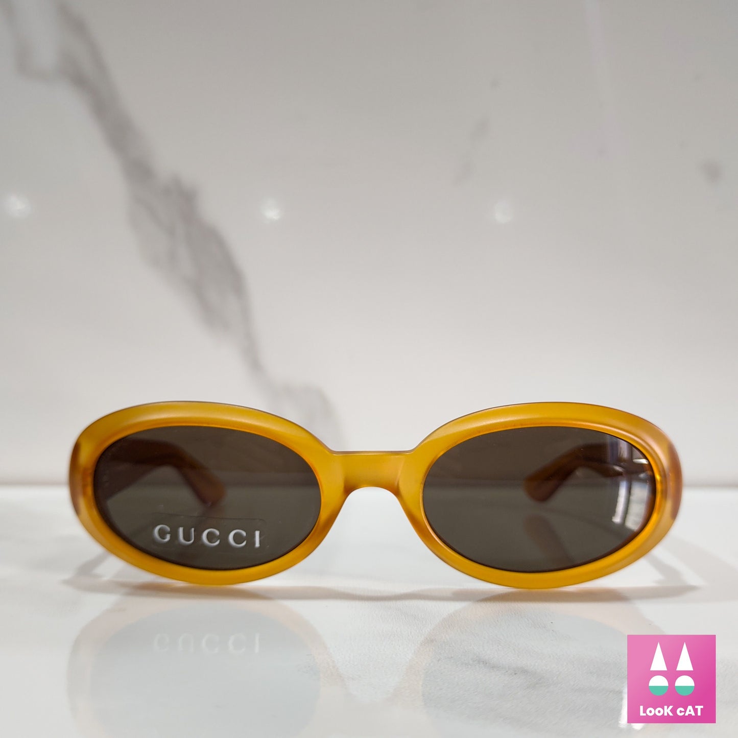 Gucci GG 2419 occhiali da sole vintage con lunetta brillante anni '90