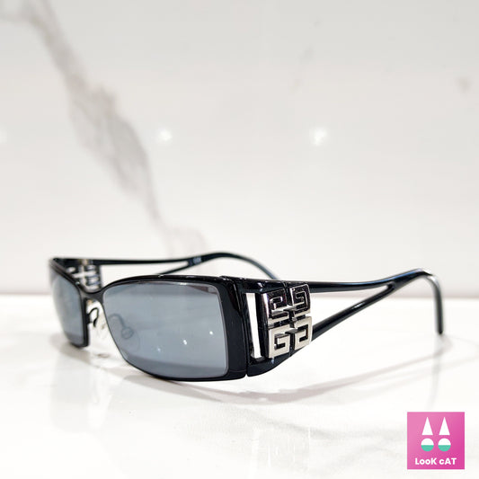 Givenchy SVG 597S occhiali da sole vintage avvolgenti con scudo lunetta brille y2k sfumature cyber