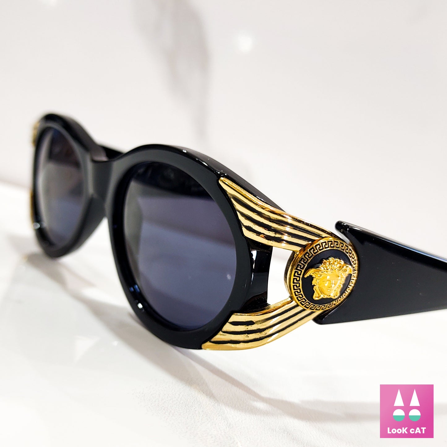 Versace 423 occhiali da sole vintage montatura in oro occhiali gafas anni '90 y2k NOS Notorius