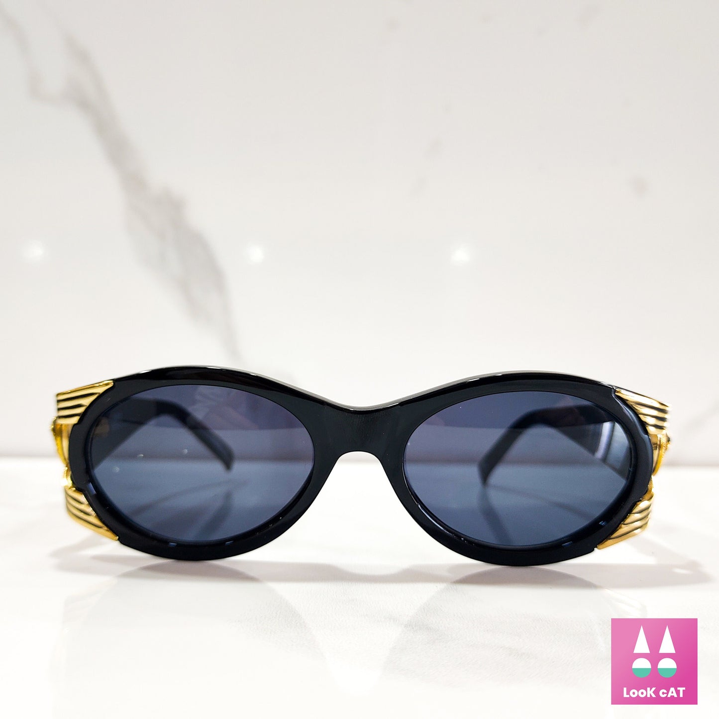 Versace 423 occhiali da sole vintage montatura in oro occhiali gafas anni '90 y2k NOS Notorius