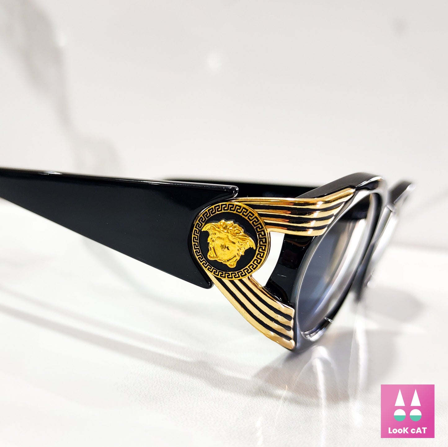 Versace 423 occhiali da sole vintage montatura in oro occhiali gafas anni '90 y2k NOS Notorius