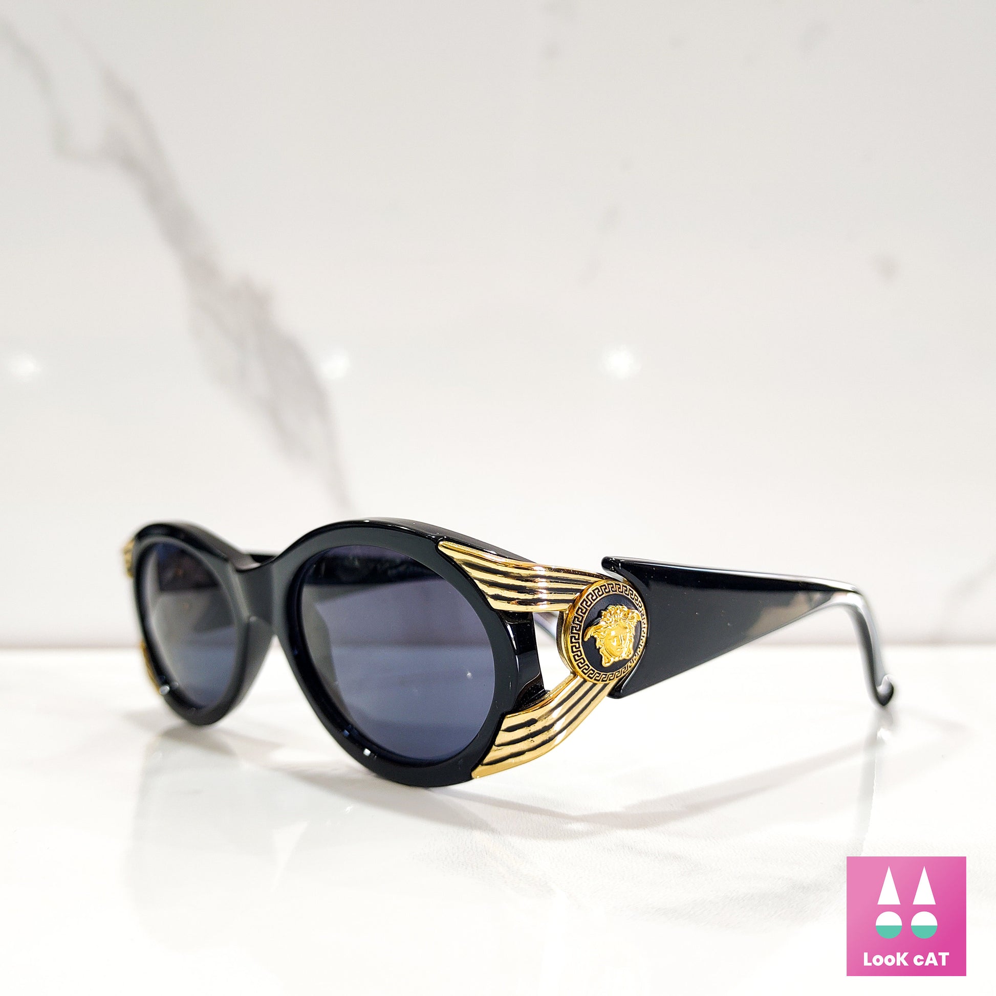 Versace 423 occhiali da sole vintage montatura in oro occhiali gafas anni '90 y2k NOS Notorius