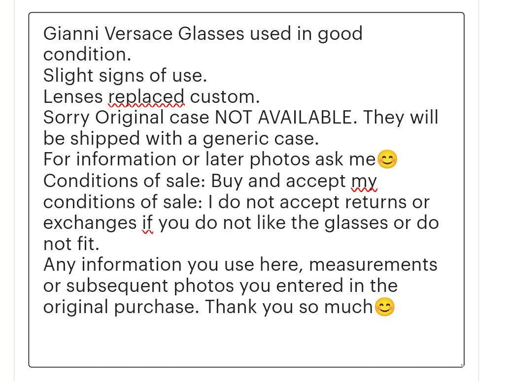 Gianni Versace 342 rari occhiali da sole vintage medusa brille lunetta anni '90 Y2K