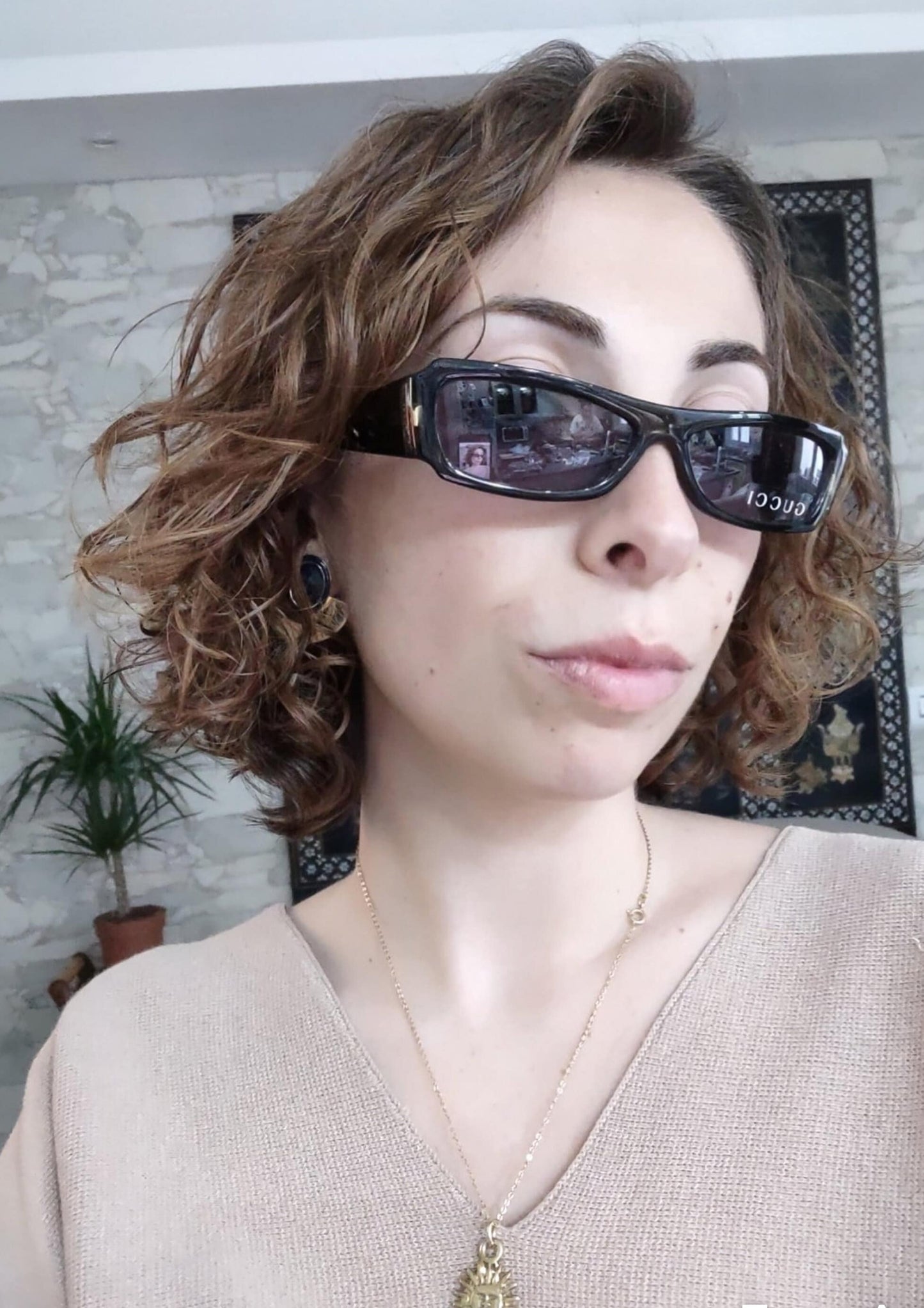 Occhiali da sole vintage Gucci GG 1455 NOS occhiali lunetta brille y2k mai usati