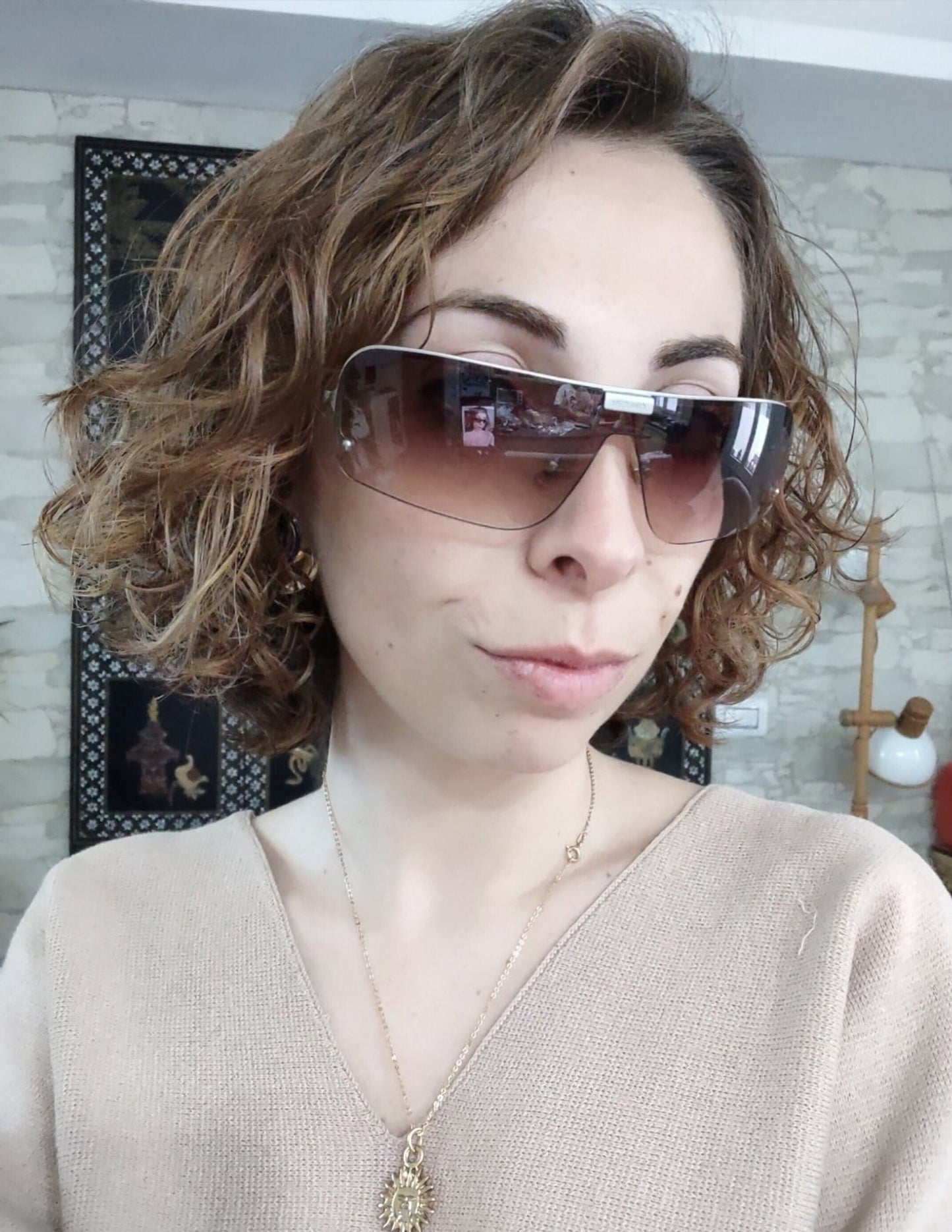 Occhiali da sole Miu Miu SMU 58B Prada lunetta brille y2k 90 sfumature