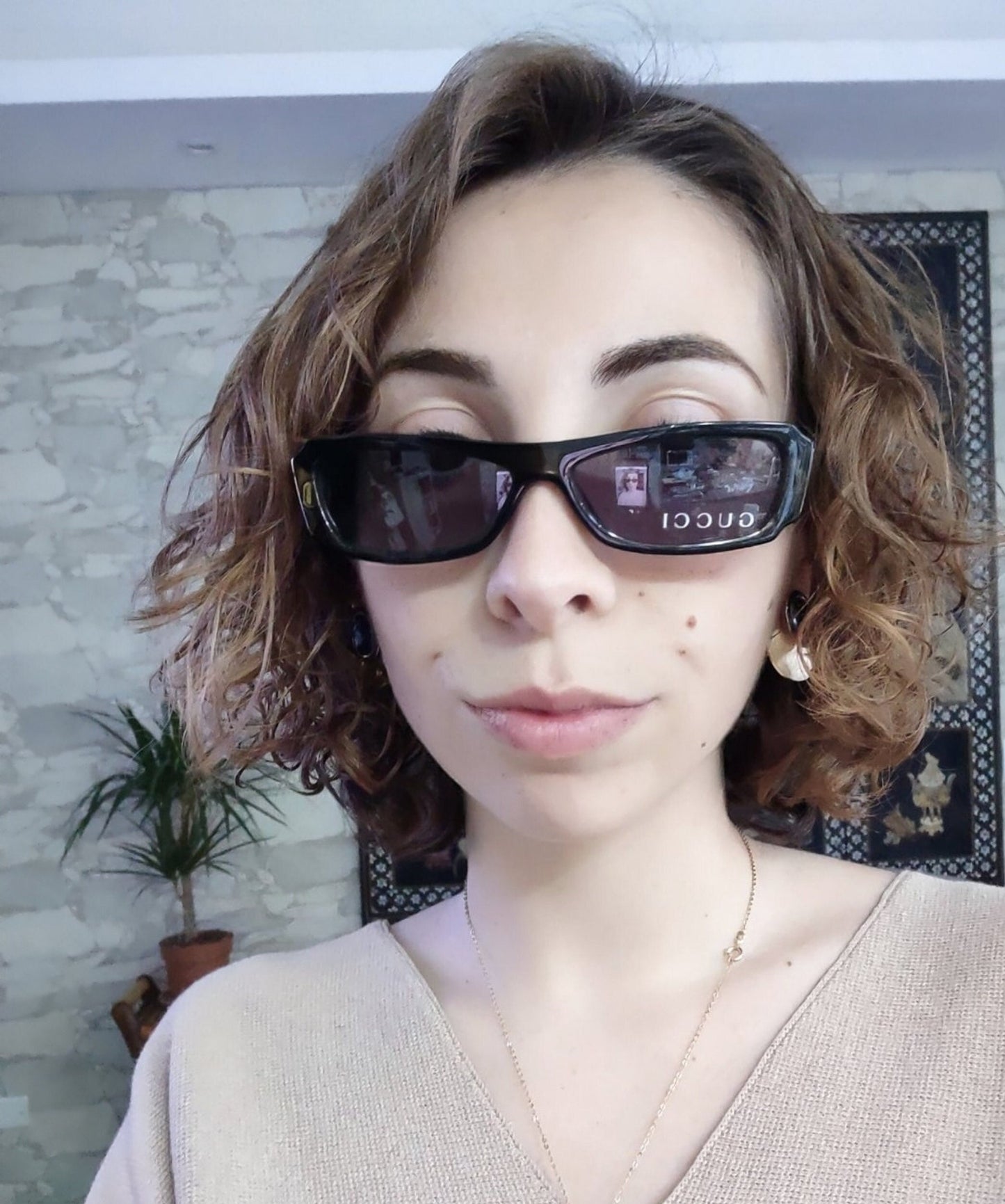 Occhiali da sole vintage Gucci GG 1455 NOS occhiali lunetta brille y2k mai usati