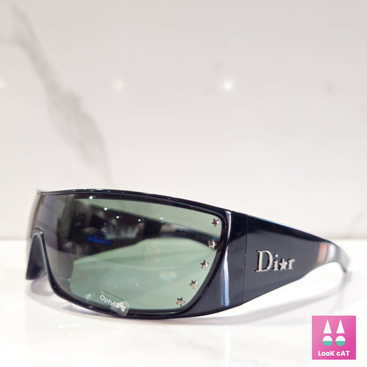 Christian Dior STELLE occhiali da sole vintage occhiali gafas y2k made in Italy avvolgente maschera scudo avvolgente