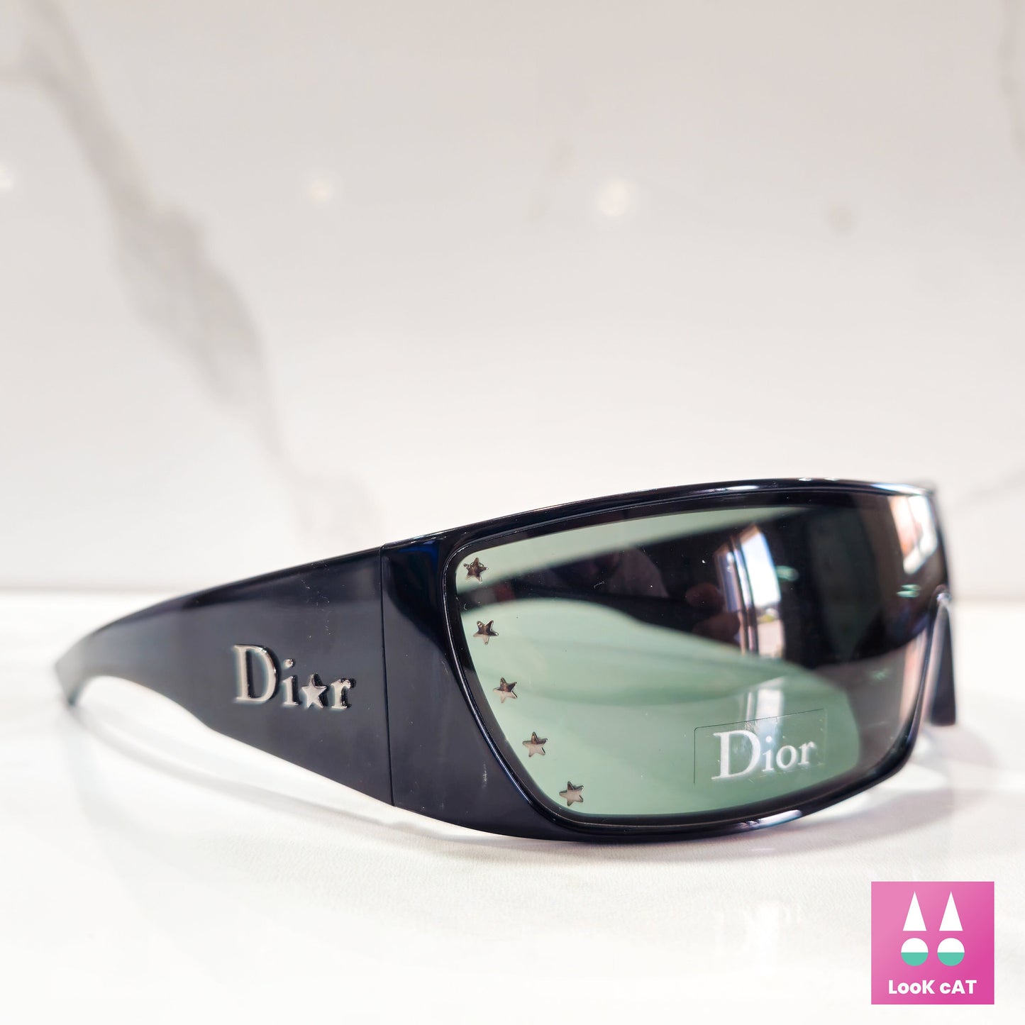 Christian Dior STELLE occhiali da sole vintage occhiali gafas y2k made in Italy avvolgente maschera scudo avvolgente