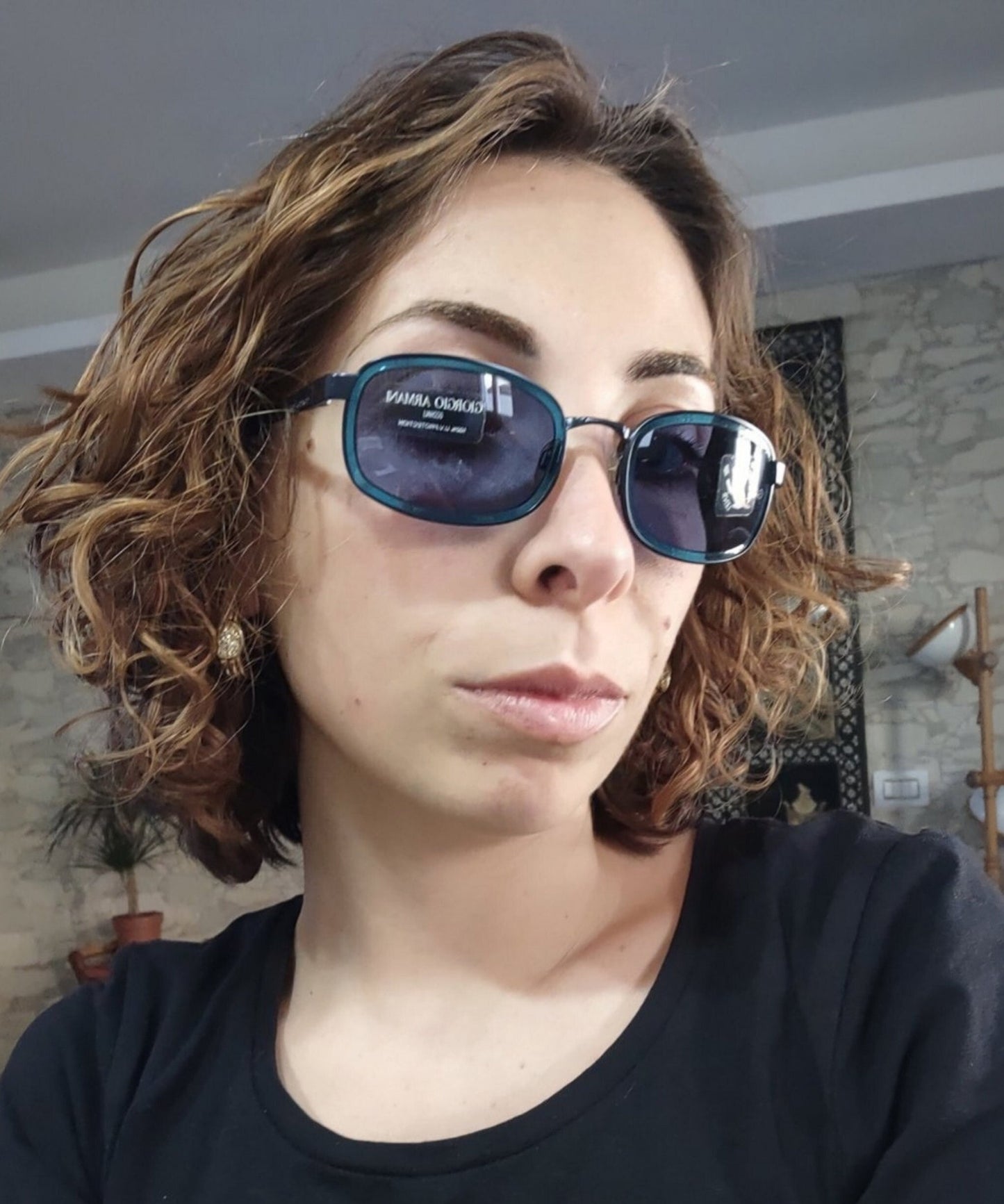 Occhiali da sole Emporio Armani vintage 1504 montatura lunetta brille anni '90