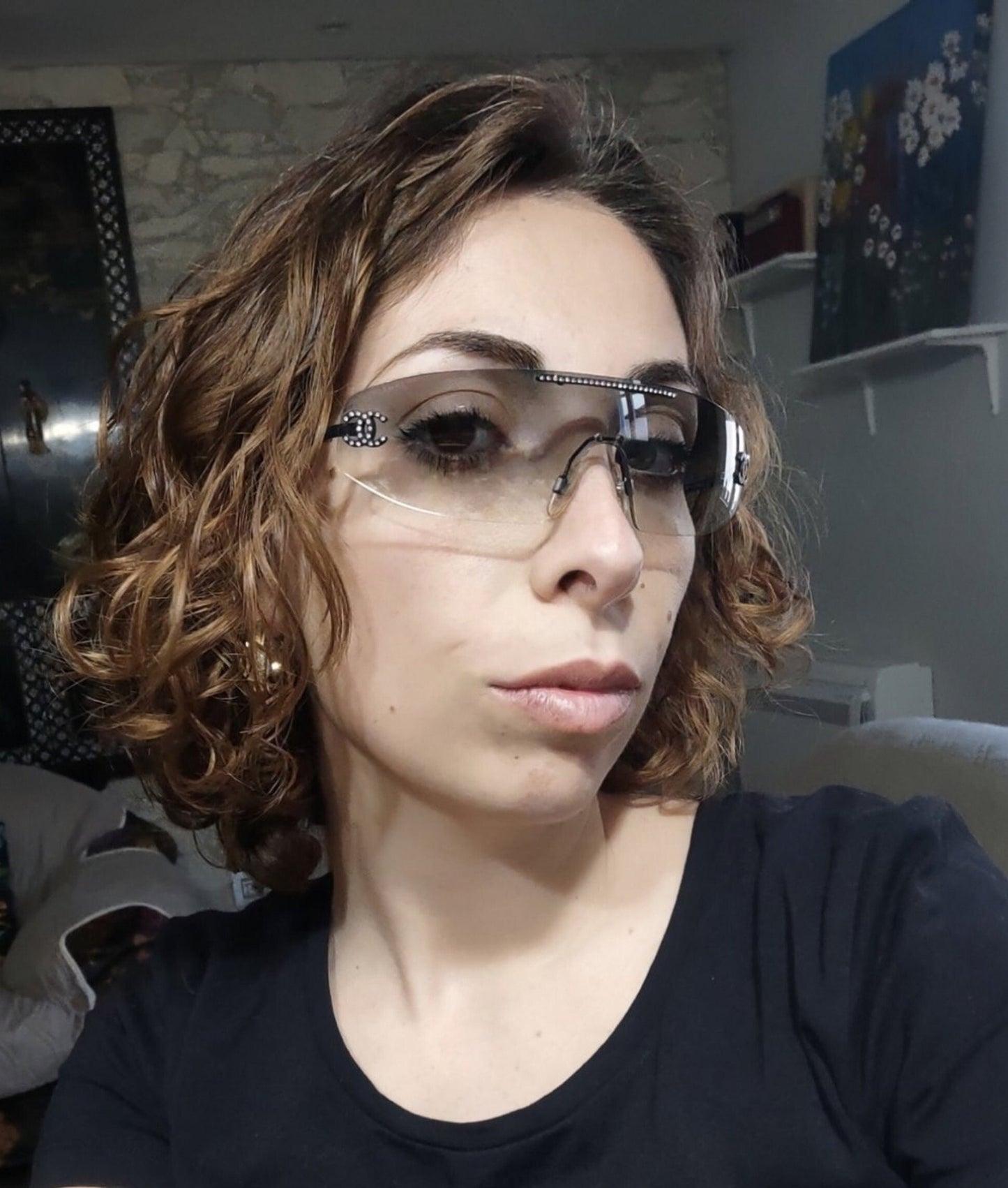 Occhiali da sole Chanel vintage 4078 rari lunette brille anni '90 tonalità Y2K