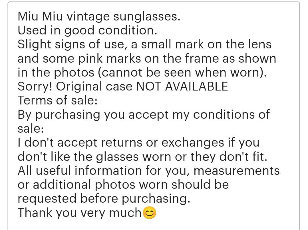 Miu Miu SMU 12G occhiali da sole vintage avvolgenti con scudo avvolgente lunetta brille tonalità y2k monogramma autentico designer