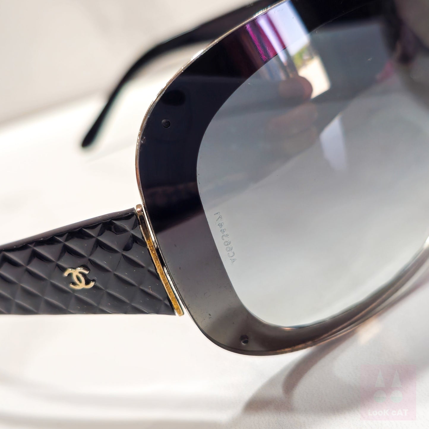 Chanel 4159 occhiali da sole vintage lunetta brille tonalità y2k autentico scudo avvolgente