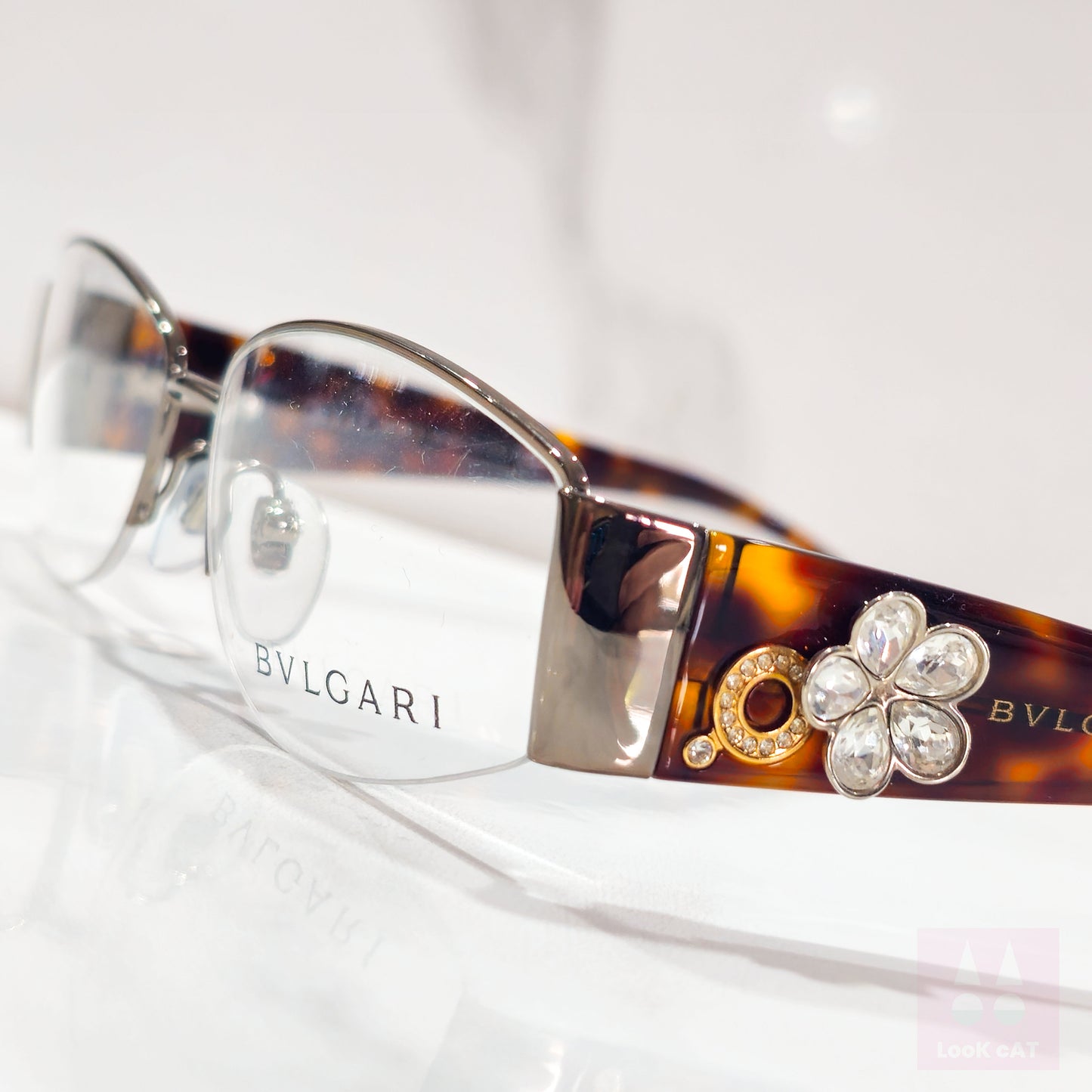 Occhiali da vista Bvlgari 294 B eyeframe Occhiali stile Bayonetta lunetta brille tonalità y2k senza montatura