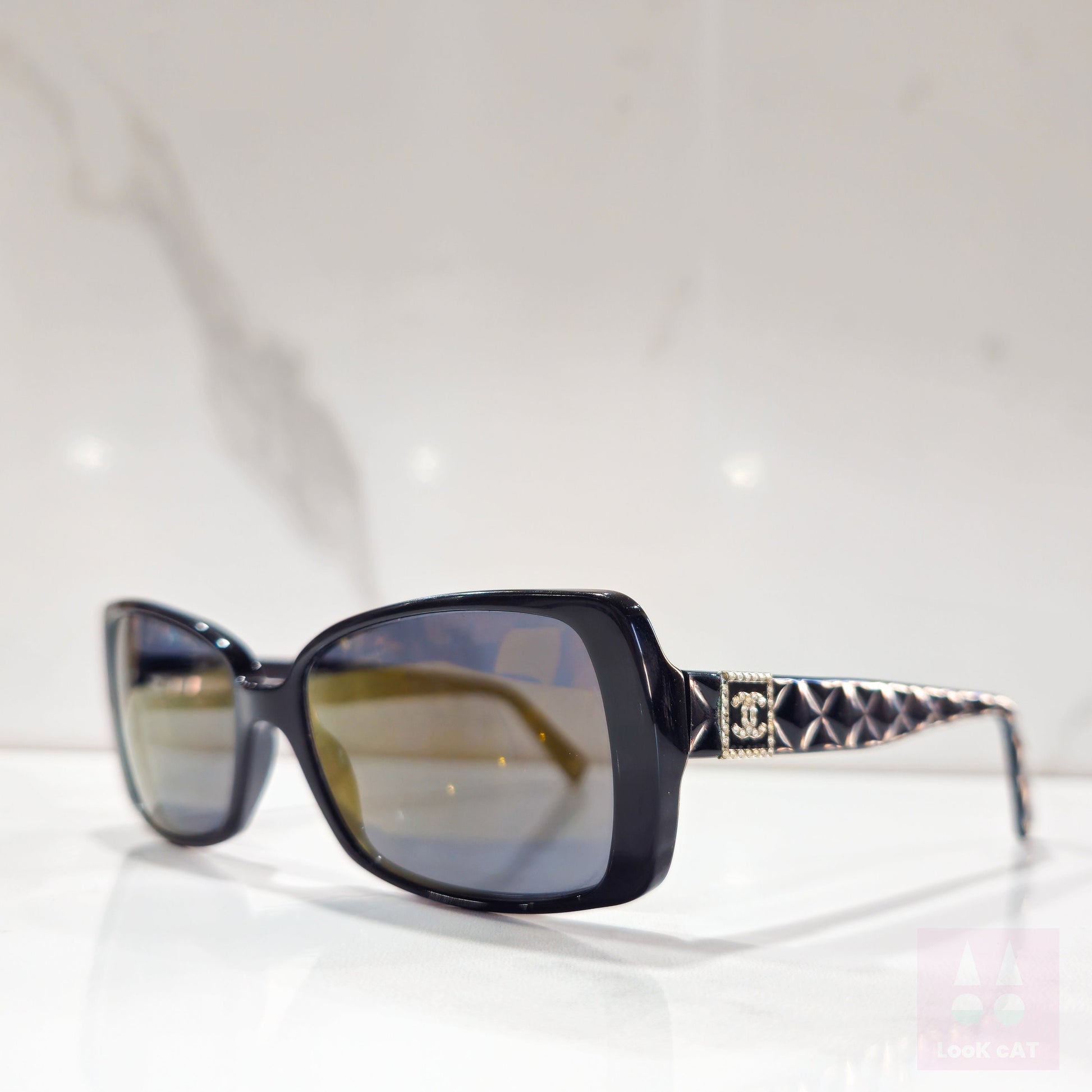 Occhiali da sole Chanel vintage mod 3063 lunetta brille tonalità y2k nero autentico