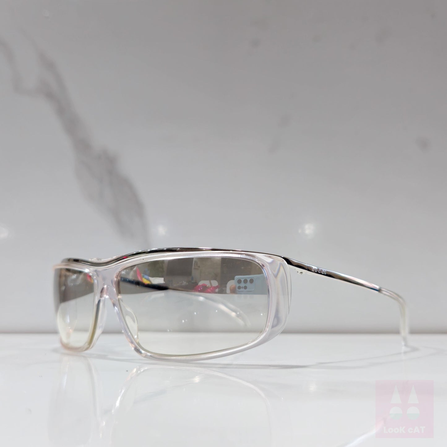 Gucci GG 1420 occhiali da sole vintage avvolgenti con scudo occhiali lunetta brille y2k