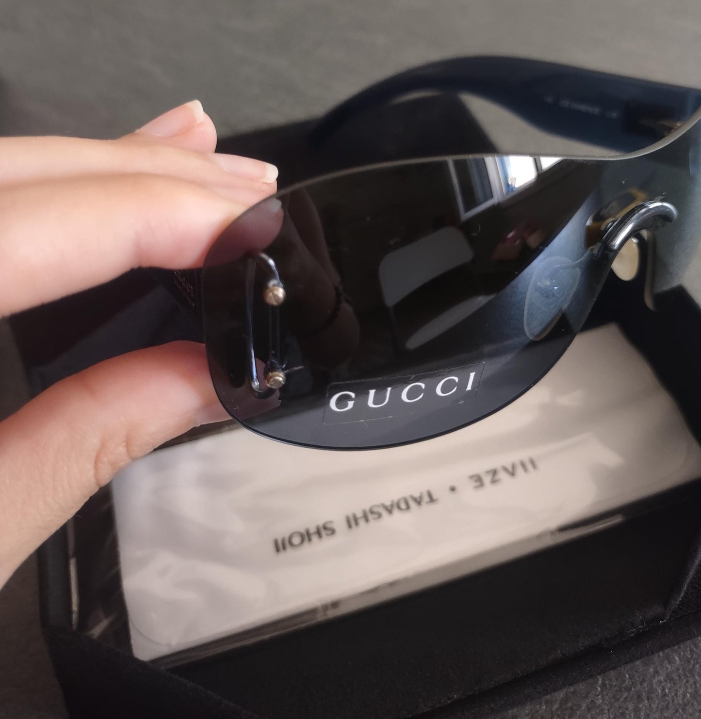 Gucci GG 2448 occhiali da sole vintage Tom Ford era NOS occhiali lunetta brille y2k