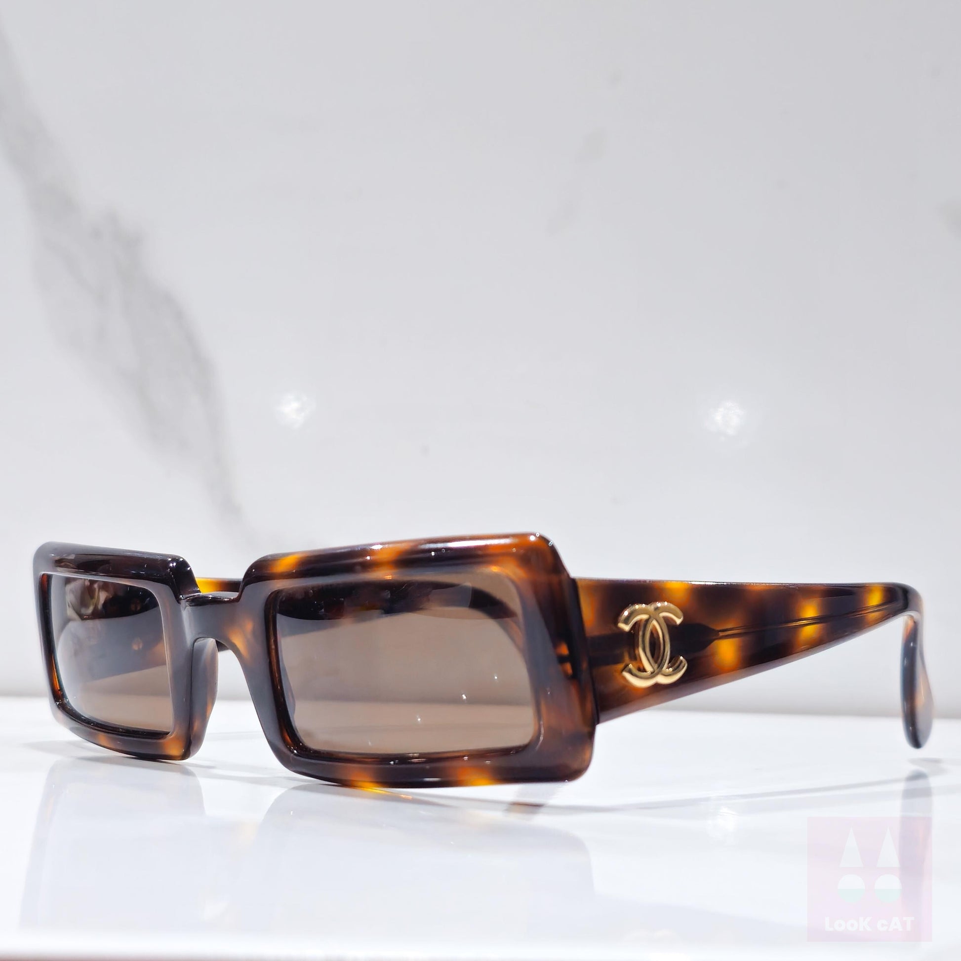 Occhiali da sole vintage Chanel 0018 anni 80 rara lunetta tonalità brille anni '90