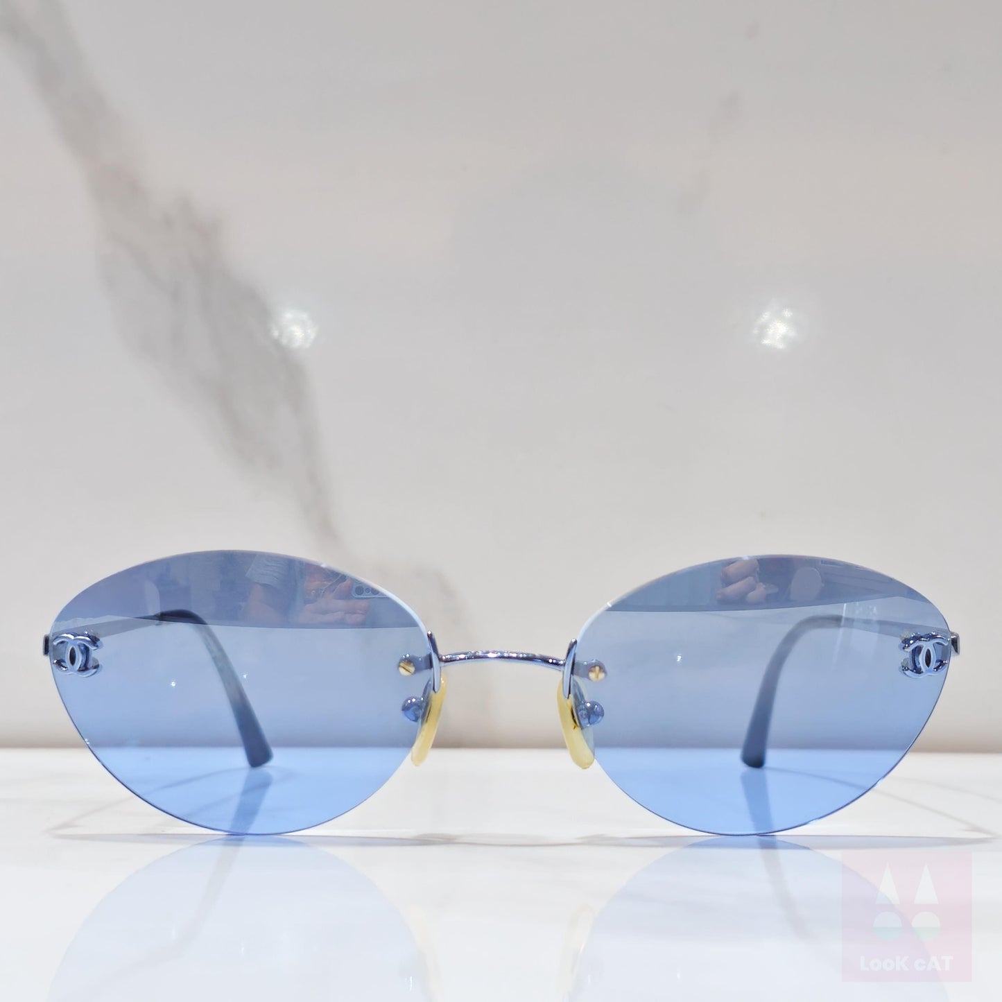 Chanel 2013 occhiali da sole vintage blu lunetta brille y2k