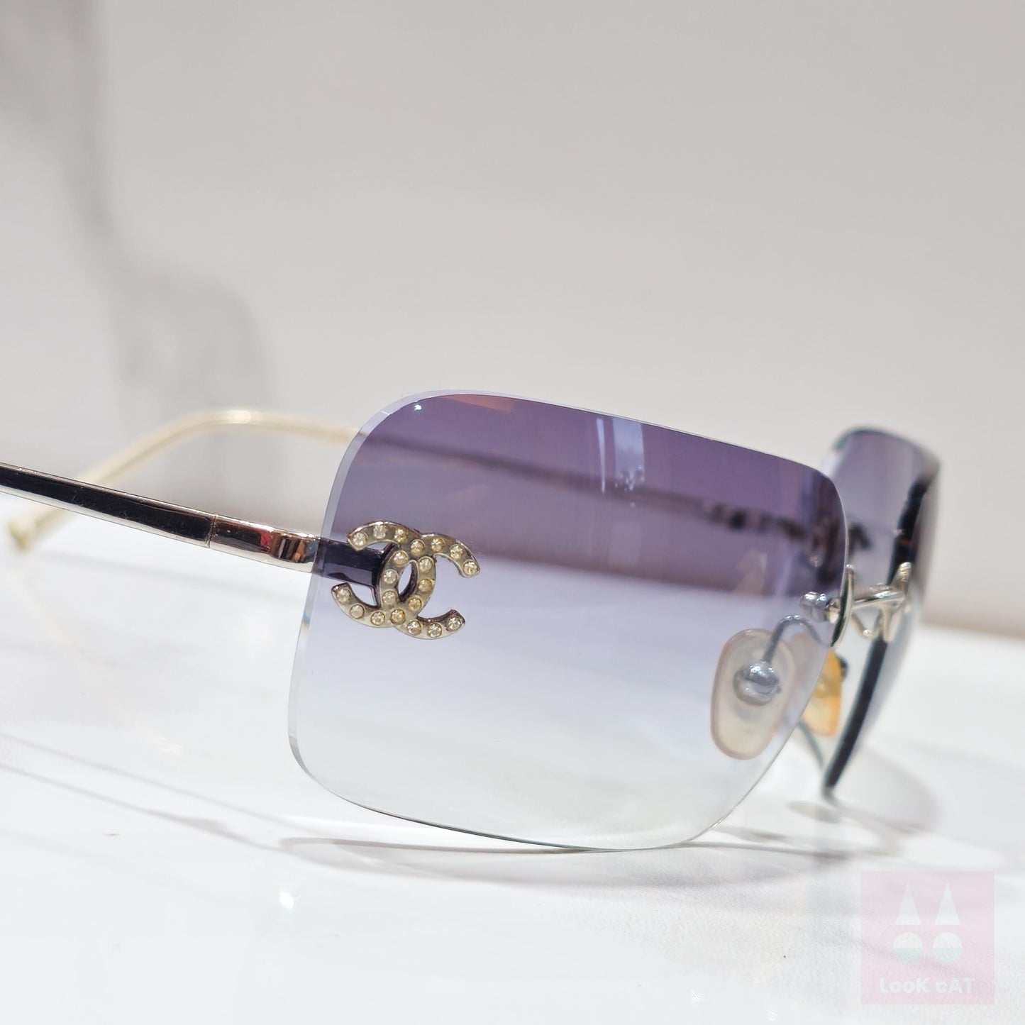 Occhiali da sole Chanel mod 4017 rari lunette brille tonalità y2k senza montatura