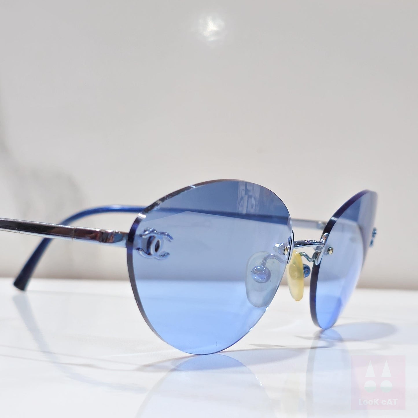 Chanel 2013 occhiali da sole vintage blu lunetta brille y2k