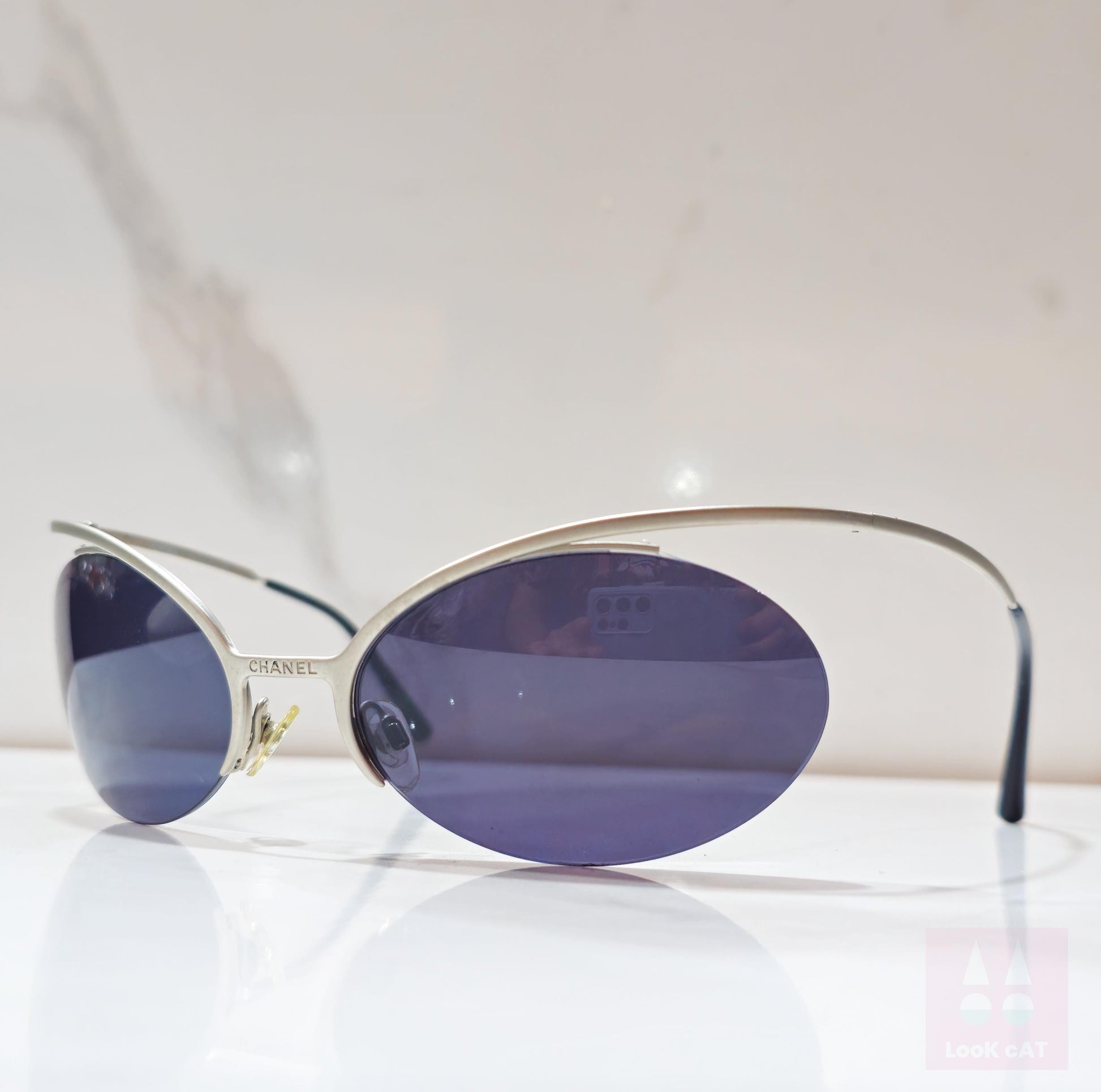 Chanel 4001 Karl Lagerfeld occhiale da sole vintage raro lunetta brille anni '90 tonalità cyber