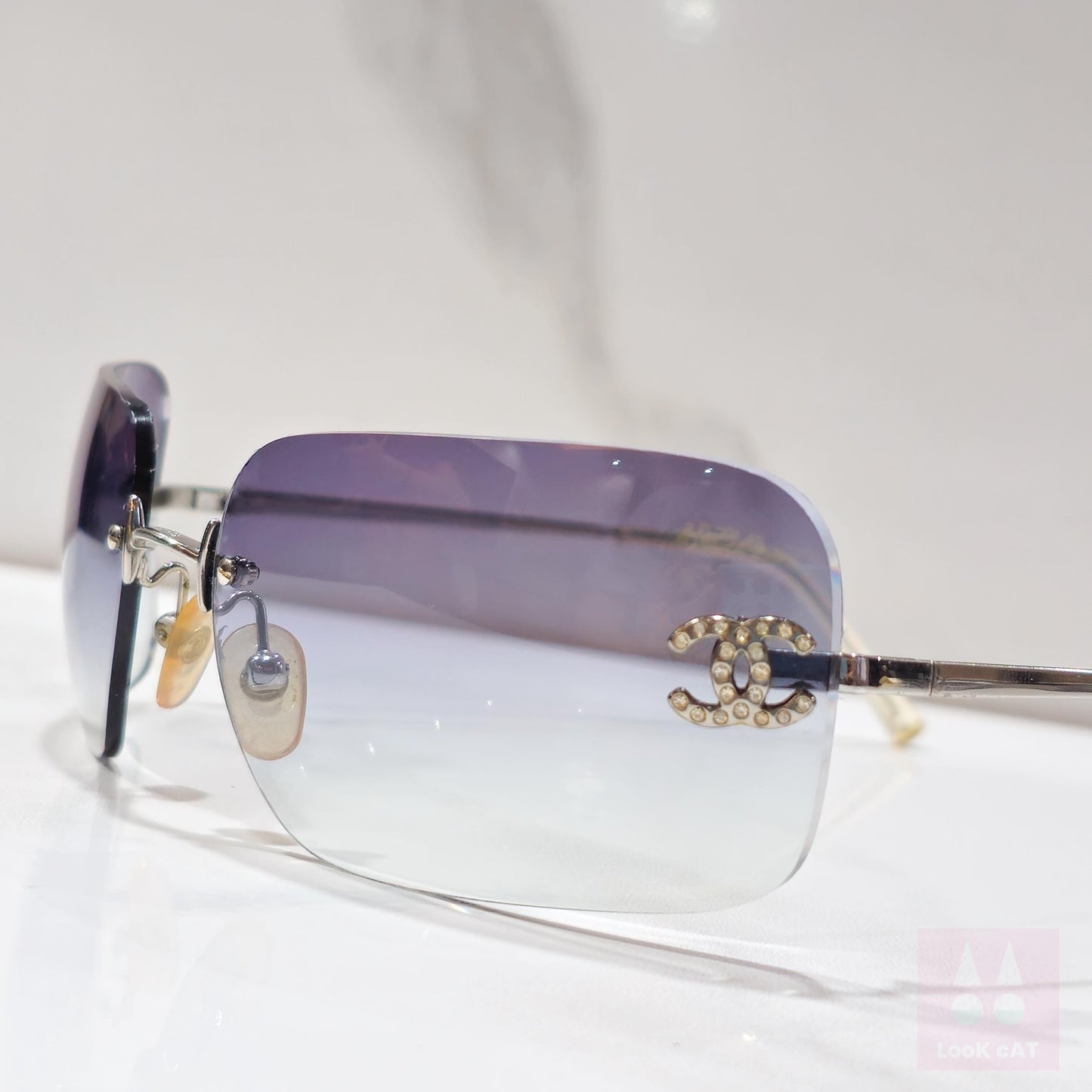 Occhiali da sole Chanel mod 4017 rari lunette brille tonalità y2k senza montatura