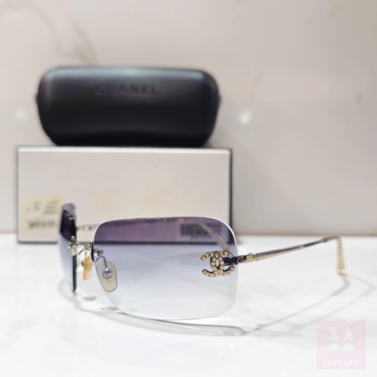 Occhiali da sole Chanel mod 4017 rari lunette brille tonalità y2k senza montatura