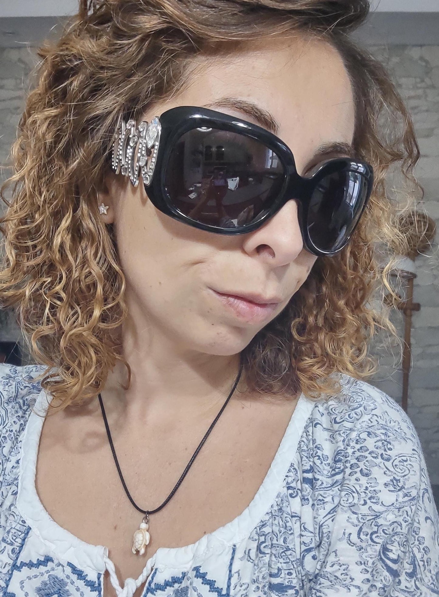 Occhiali da sole vintage Bvlgari 8016 nero lunetta brille sfumature y2k