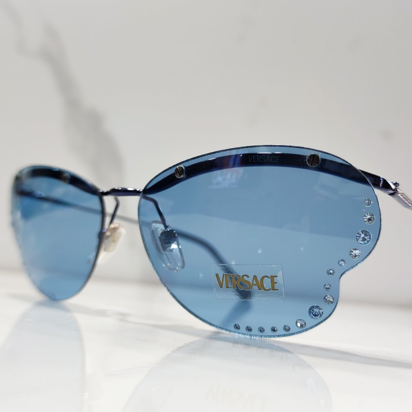 Gianni Versace X 60 复古太阳镜 y2k 边框无框底眼镜