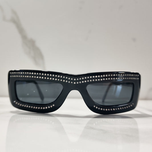 Moschino M 3624 vintage rhinestone sunglasses luxury y2k rhinestone bezel sunglasses