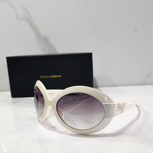 Dolce e Gabbana 8042 Y2K occhiali da sole vintage wrap shield occhiali gafas anni '90 monogramma grosso