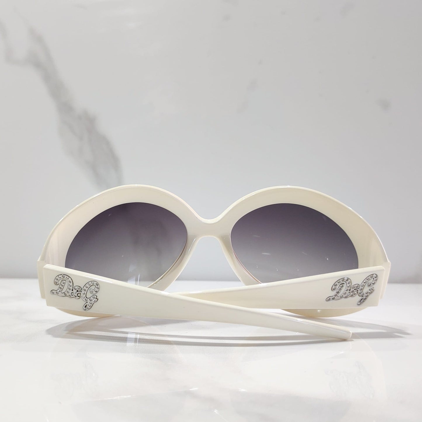 Dolce and Gabbana 8042 Y2K 复古包裹式盾形太阳镜 gafas 90 年代粗花押字