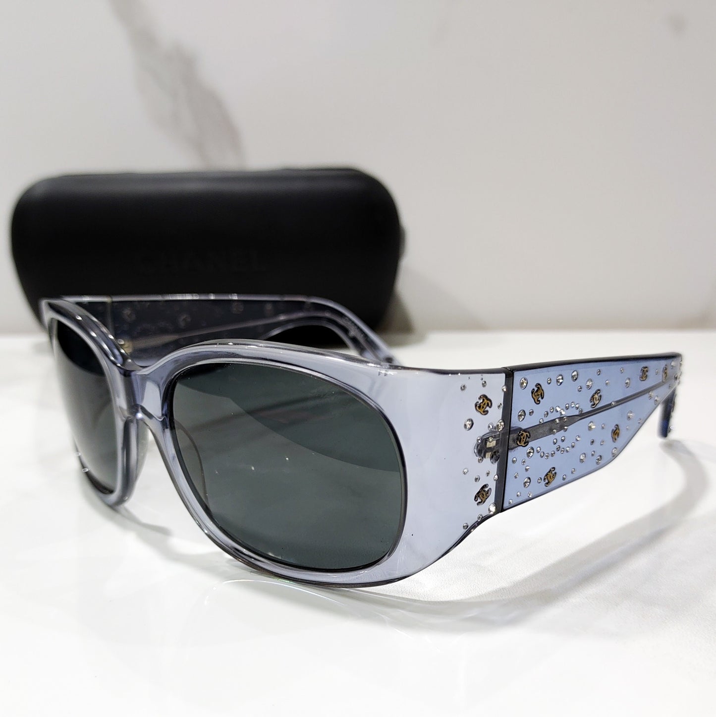 Chanel modello 38418 S 5787 occhiali da sole lunetta brille 90s y2k tonalità