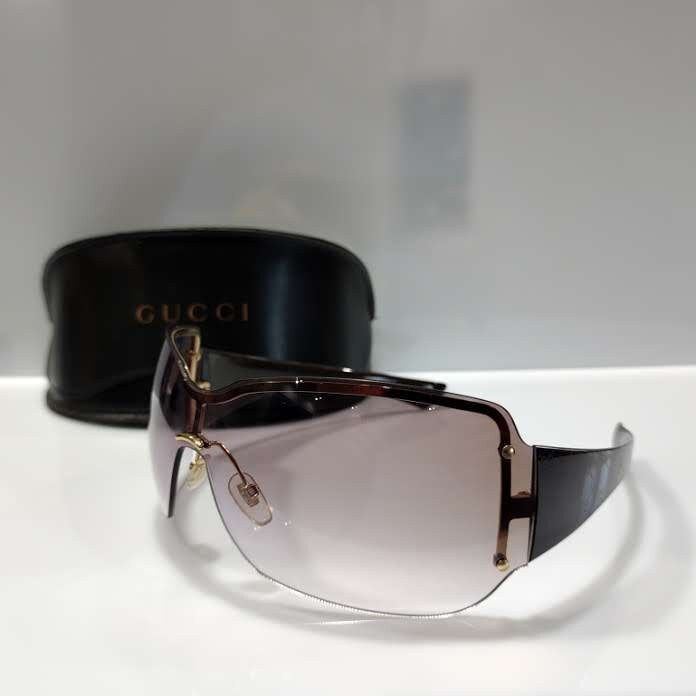 Gucci GG 1825 Y2K vintage wrap shield sunglasses gafas 90s monogram chunky