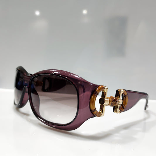Gucci 2970 bamboo occhiali da sole lunetta brille y2k tonalità