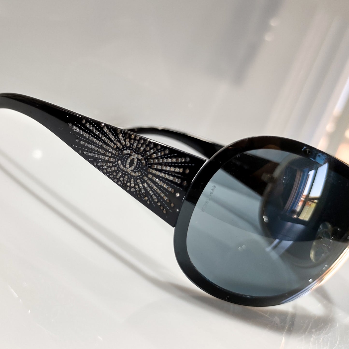 Chanel sunglasses model 4148 wrap shield lunette glitter shades y2k –  LookcatSunglasses