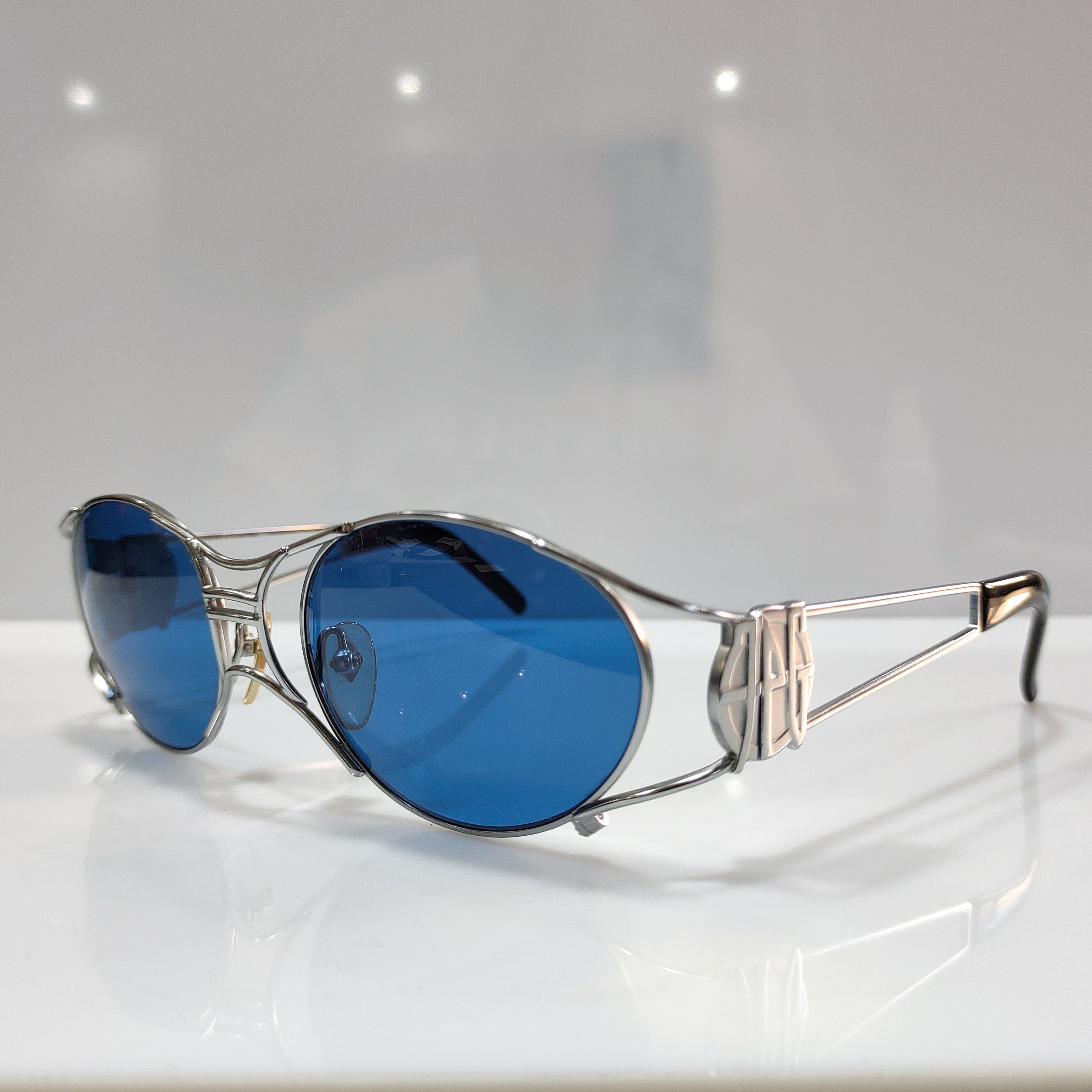 Jean Paul Gaultier 58 6101 复古蒸汽朋克太阳镜 lunette brille 太阳眼镜 gafas