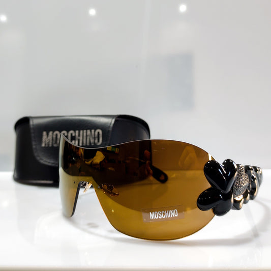 Moschino MO51405 NOS wrap shield occhiali da sole lunetta brille y2k tonalità