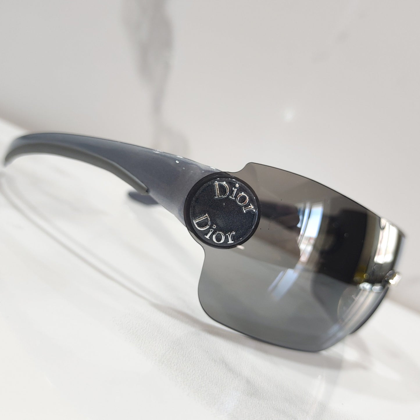 Vintage Christian Dior SCHLAK 2 盾形太阳镜眼镜 gafas Y2k NOS 从未戴过